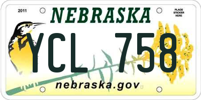 NE license plate YCL758