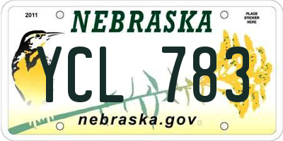 NE license plate YCL783