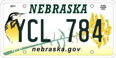 NE license plate YCL784