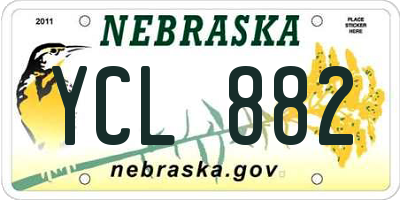 NE license plate YCL882
