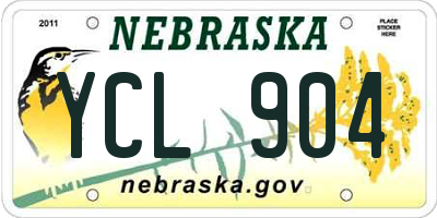 NE license plate YCL904