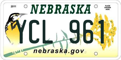 NE license plate YCL961
