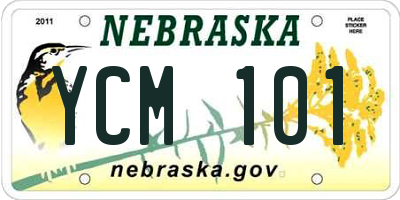 NE license plate YCM101