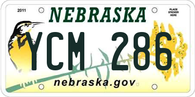 NE license plate YCM286