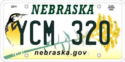 NE license plate YCM320