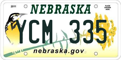 NE license plate YCM335