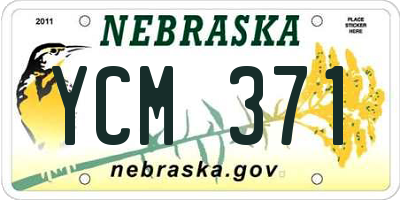 NE license plate YCM371