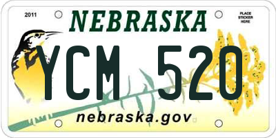 NE license plate YCM520