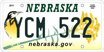 NE license plate YCM522