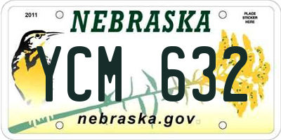 NE license plate YCM632