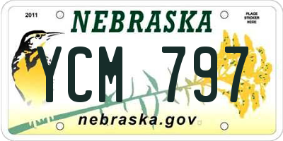 NE license plate YCM797