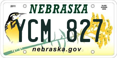 NE license plate YCM827
