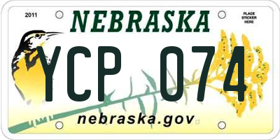 NE license plate YCP074