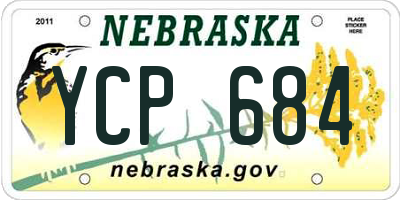 NE license plate YCP684