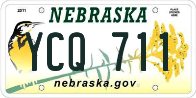 NE license plate YCQ711