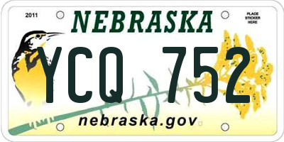 NE license plate YCQ752