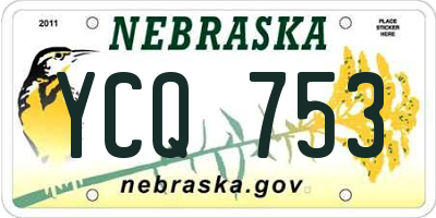 NE license plate YCQ753