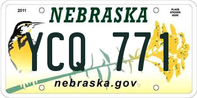 NE license plate YCQ771