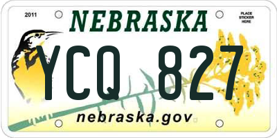 NE license plate YCQ827