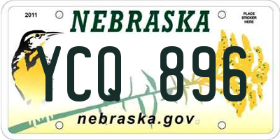 NE license plate YCQ896