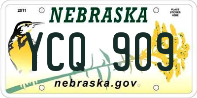 NE license plate YCQ909