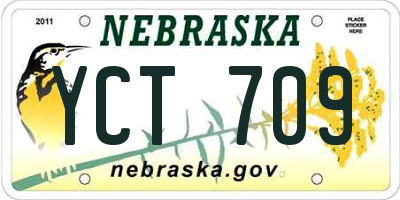 NE license plate YCT709