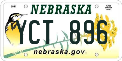 NE license plate YCT896