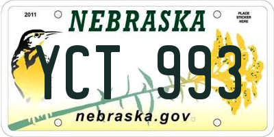 NE license plate YCT993