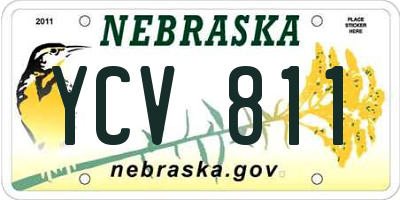 NE license plate YCV811