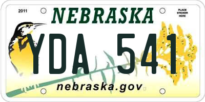 NE license plate YDA541