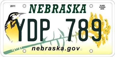 NE license plate YDP789