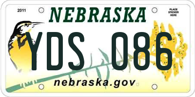 NE license plate YDS086