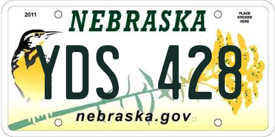 NE license plate YDS428