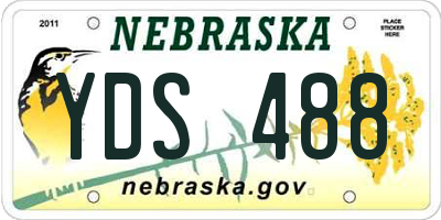 NE license plate YDS488