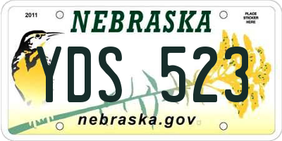 NE license plate YDS523