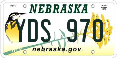 NE license plate YDS970