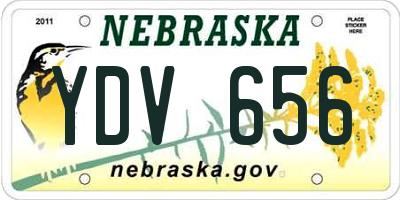 NE license plate YDV656