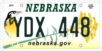 NE license plate YDX448