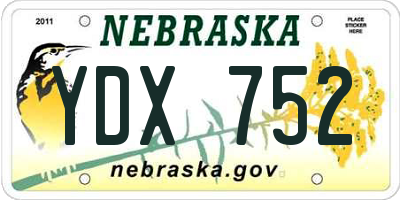 NE license plate YDX752
