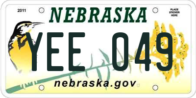 NE license plate YEE049