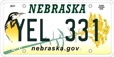 NE license plate YEL331