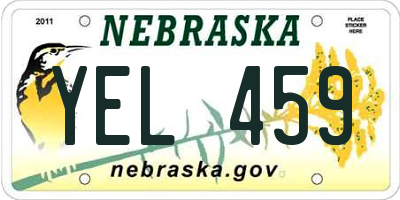 NE license plate YEL459