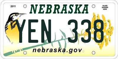 NE license plate YEN338