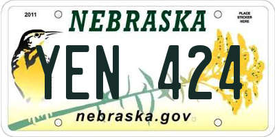 NE license plate YEN424