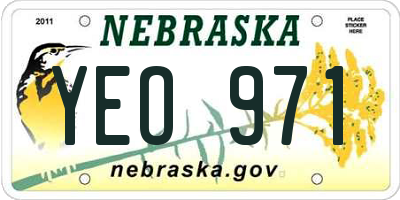 NE license plate YEO971