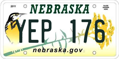 NE license plate YEP176