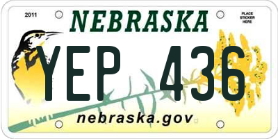 NE license plate YEP436
