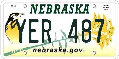 NE license plate YER487