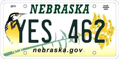 NE license plate YES462