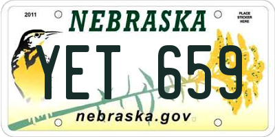 NE license plate YET659